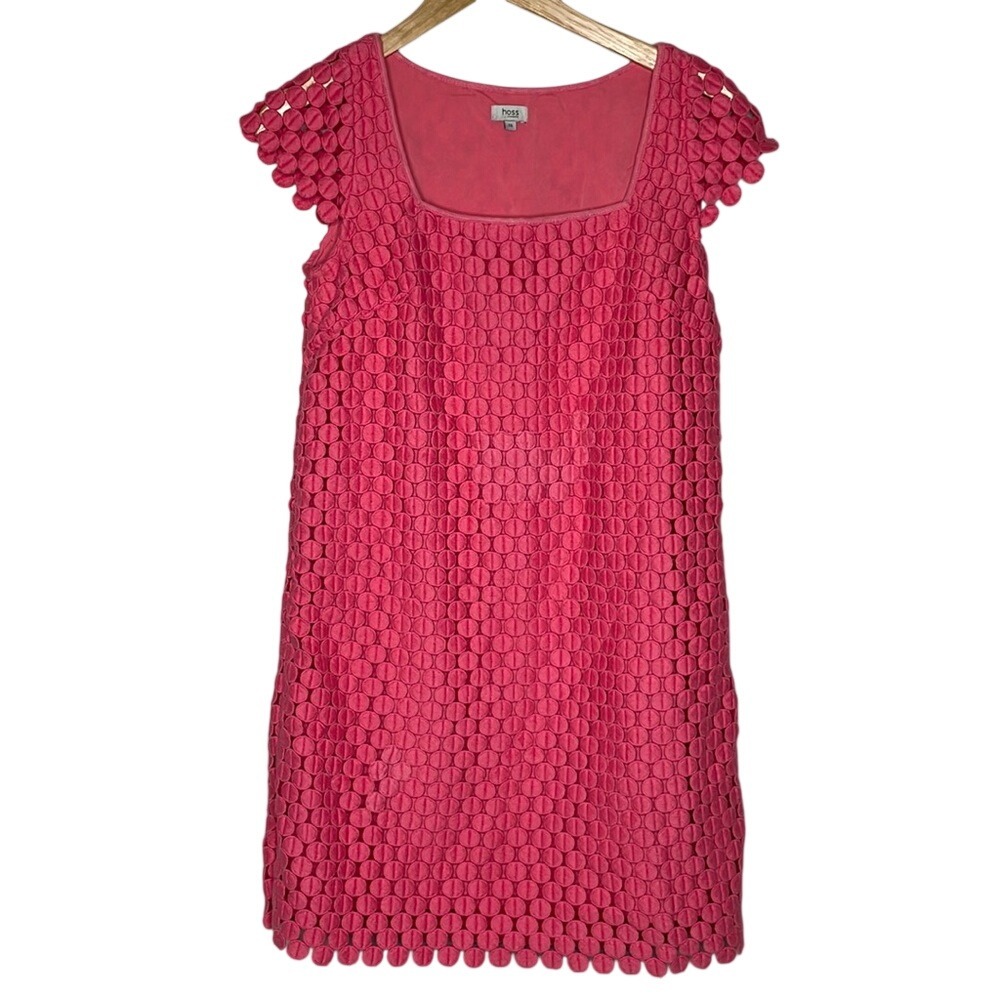 Hoss Intropia Knee Length Dress sz 36 (4) Salmon